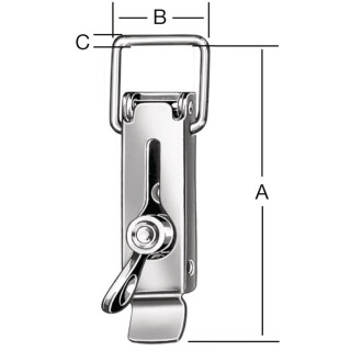 Spannverschluss H.110mm B.37mm VA m.Plombiermögl.VORMANN
