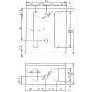 Verstellwinkel sta.L.75x35mm B.65mm S.3,5mm STA roh blau verz.VORMANN