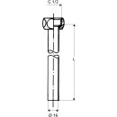 Schell Kupferrohr-Garnitur 16 mm f E-Speicher mit 1/2Zoll ÜM 500mm chrom