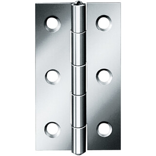 Scharnier H.60mm B.34mm S.1,4mm STA blau verz.gerollt,schmal VORMANN
