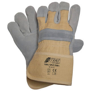 Handschuhe SPLIT STAR+ Gr.11 naturfarben/grau EN 388 PSA II NITRAS