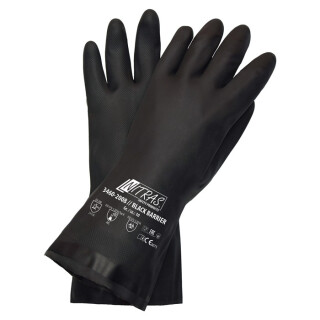 Chemiehandschuhe BLACK BARRIER Gr.11 schwarz EN 388,EN374 PSA III NITRAS