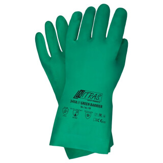 Chemiehandschuhe GREEN BARRIER Gr.7-10 grün EN 388,EN374 PSA III NITRAS