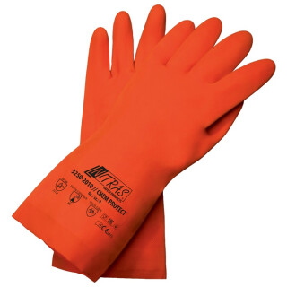 Chemiehandschuhe CHEM PROTECT Gr.7-11 orange EN 388,EN374 PSA III NITRAS