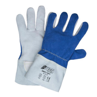 Schnittschutzhandschuhe CUT F Gr.8-12 grau/blau EN 388,EN 407 PSA II NITRAS