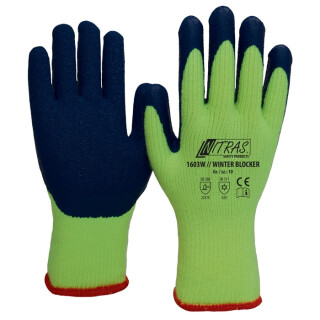 Kälteschutzhandschuhe Winter Blocker Gr.8-11 neongelb/blau EN 388,EN 511 PSA II