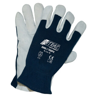 Handschuhe TROPIC Gr.7-11 grau/dunkelblau EN 388 PSA II NITRAS