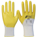 Handschuhe 03405 Gr.8-11 weiß/gelb PES m.Nitril EN...