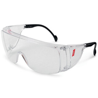 Schutzbrille VISION PROTECT OTG EN 166 Bügel schwarz transparent/Scheiben klar
