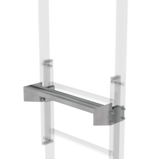 MUNK Günzburger Steigtechnik Ausstiegstritt Stahl verzinkt 520mm Spaltbreite 150mm