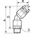 CONEX® 135°-Winkelstück mit konischem...