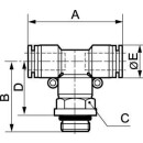 CONEX® T-Stück mit metrischem...