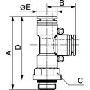 CONEX® T-Stück mit seitlichem zylindrischem...