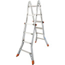 MONTO® Höhenverstellbare Sprossen-Gelenkleiter...