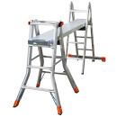 MONTO® Höhenverstellbare Sprossen-Gelenkleiter 4x4 Sprosen TeleMatic®
