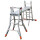 MONTO® Höhenverstellbare Sprossen-Gelenkleiter 4x4 Sprosen TeleMatic®