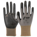 Nitras 6225 Montagehandschuhe, Nylon, grau PU-Beschichtet