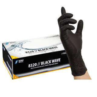 Nitras 8320 Black Wave Einmalhandschuh schwarz