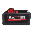 Milwaukee M18 HB8 Akku, High Ooutput 8.0AH, Red, Li-Ion