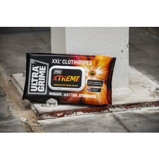 UltraGrime Pro Xtreme Reinigungstücher für Graffiti und Edding, 40 XXL+Tücher pro Packung