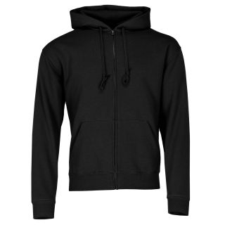 Premium Hooded Sweat Jacked, Fruit of the Loom, Farbe: schwarz
