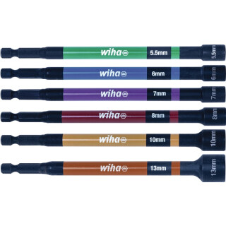 Steckschlüssel-Satz 7044C 6-teilig 1/4 ″ Schlüsselweiten 5,5-13 mm WIHA