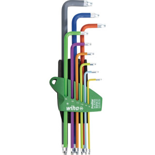 Stiftschlüssel-Set 366F 9-teilig T8 - T40 farbcodiert TORX® ProStar Halter WIHA