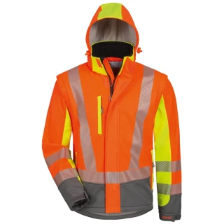 Elysee Atanas Warnschutz-Softshelljacke, orange/gelb/grau