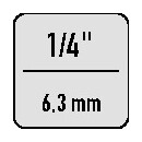 Bithalter Torque Bit Univ.4mm 1/4 Zoll C 6,3+E 6,3 SWF L.162mm WIHA