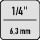 Bithalter Torque Bit Univ.4mm 1/4 Zoll C 6,3+E 6,3 SWF L.162mm WIHA