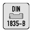Bohrnutenfräser DIN 327 Typ N D.4mm HSS-Co8 Weldon Z.3 kurz PROMAT