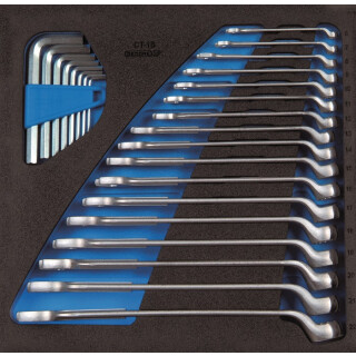 Werkzeugmodul 1500 CT2-1 B 25-tlg.2/3-Modul Ringmaul-/Stiftschlüssel GEDORE