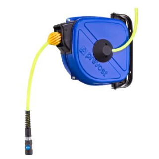 Prevost Serie DRFB -Aufroller mit gebremsten Schlaucheinzug - Mit PU/PVC Ø Innen./Außen. = 8 x 12 Länge = 12 Kupplung = ESI 07