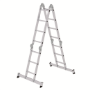 MUNK Günzburger Steigtechnik Vielzweckleiter 4-teilig mit nivello®-Traverse 2x3 + 2x4 Sprossen