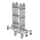 MUNK Günzburger Steigtechnik Vielzweckleiter 4-teilig mit nivello®-Traverse 2x3 + 2x4 Sprossen