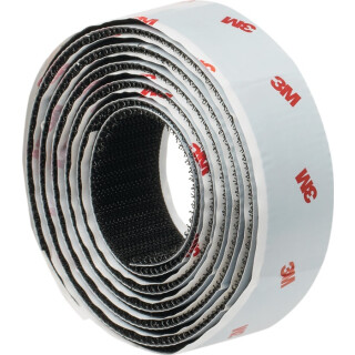 Haken- u.Schlaufenband SJ352B schwarz L.1,25m B.25mm Bl.3M