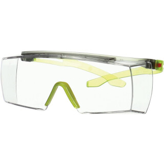 Schutzbrille SecureFit 3700 EN 166-1FT Bügel grau/lindgrün,Scheibe klar PC 3M