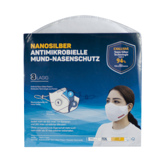 Antibakterielle Nanosilber-Schutzmaske, Einheitsgröße + 150 ml Händedesinfektionsmittel