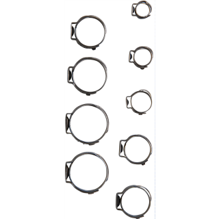 Edelstahl-Schlauchklemmen-Sortiment | Ø 5,8 - 21 mm | 170-tlg.