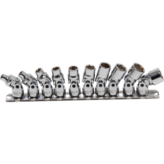 Gelenk-Steckschlüssel-Satz | Antrieb Innenvierkant  6,3 mm (1/4") | SW 5 - 13 mm | 10-tlg.