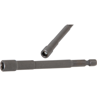 Steckschlüssel-Einsatz Sechskant, extra lang | für Bohrmaschinen | Antrieb Außensechskant 6,3 mm (1/4") | SW 6 mm