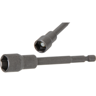 Steckschlüssel-Einsatz Sechskant, extra lang | für Bohrmaschinen | Antrieb Außensechskant 6,3 mm (1/4") | SW 13 mm