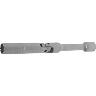 Zündkerzen-Gelenkeinsatz Zwölfkant, extra lang | Antrieb Innenvierkant 10 mm (3/8") | SW 14 mm