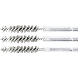 Stahlbürste | 10 mm | Antrieb Außensechskant 6,3 mm (1/4") | 3-tlg.