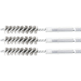 Stahlbürste | 11 mm | Antrieb Außensechskant 6,3 mm (1/4") | 3-tlg.