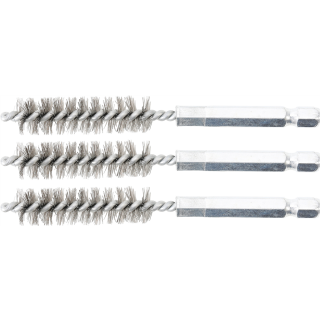 Stahlbürste | 12 mm | Antrieb Außensechskant 6,3 mm (1/4") | 3-tlg.