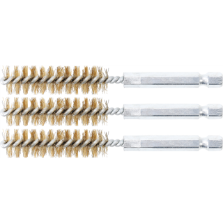 Messingbürste | 13 mm | Antrieb Außensechskant 6,3 mm (1/4") | 3-tlg.