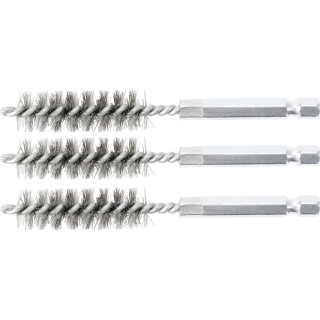 Stahlbürste | 13 mm | Antrieb Außensechskant 6,3 mm (1/4") | 3-tlg.