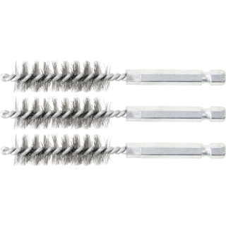 Stahlbürste | 14 mm | Antrieb Außensechskant 6,3 mm (1/4") | 3-tlg.