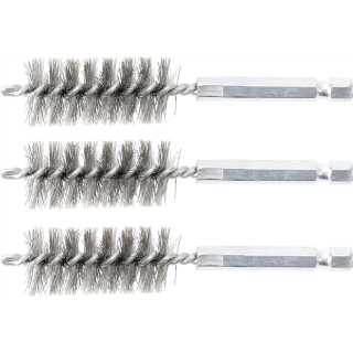 Stahlbürste | 19 mm | Antrieb Außensechskant 6,3 mm (1/4") | 3-tlg.